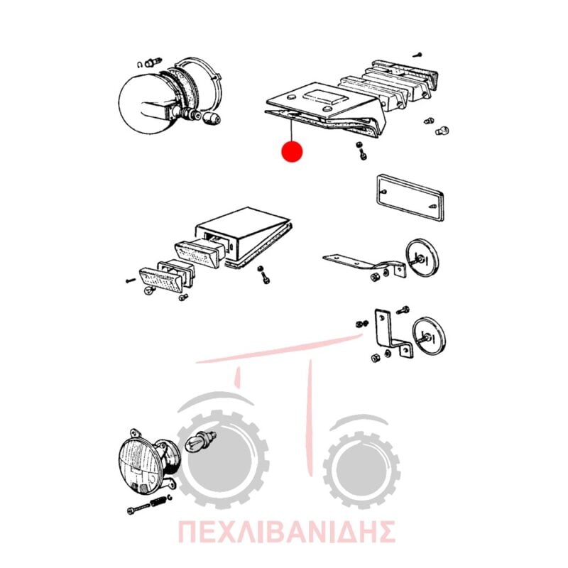 Φλάντζα πίσω βάσης φαναριού Landini 5830-6030-6830-7830-8830