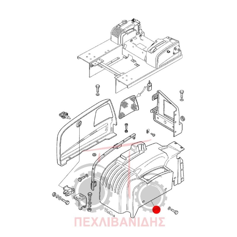 Δεξί πλαϊνό πλαστικό χειριστηρίων Landini Trekker 70-80-90-100