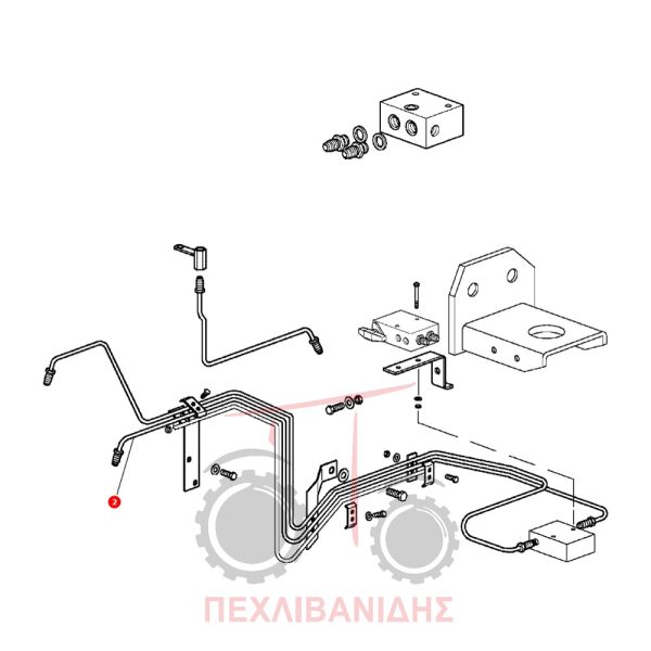 Σωλήνας φρένων πίσω δεξί Massey Ferguson 3300-3400