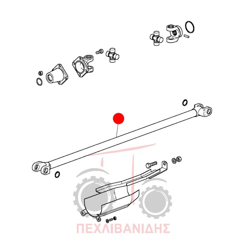 Άξονας μεσαίας τριβής Massey Ferguson 3435-3445-3455