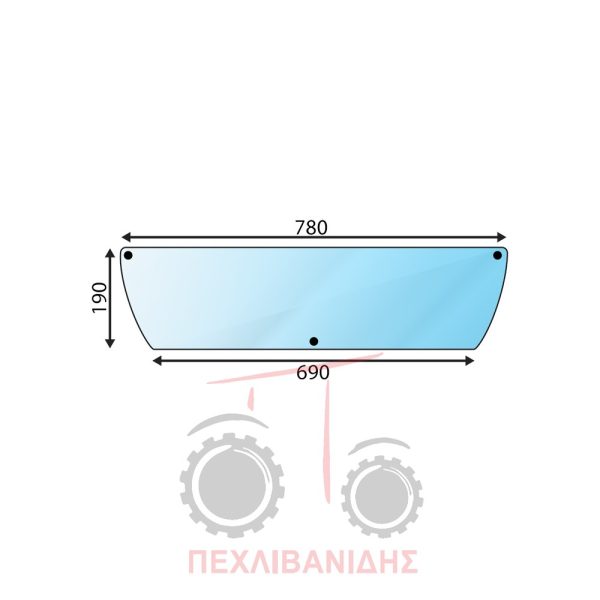 Πίσω τζάμι καμπίνας Massey Ferguson 342-355-362-390-398-399