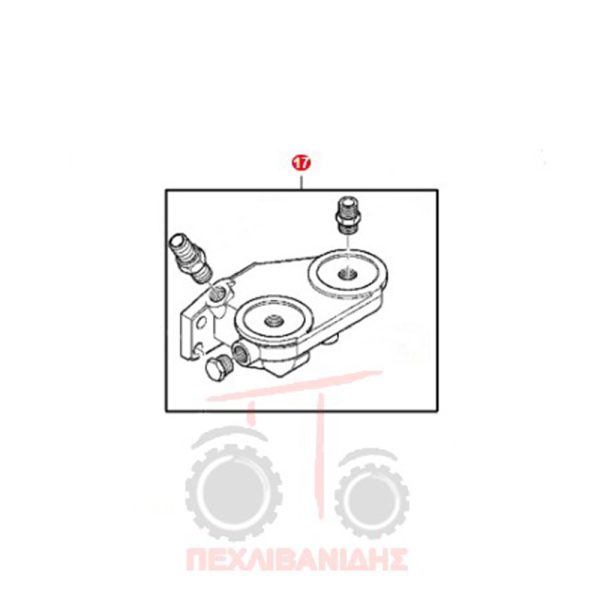 Διπλή Bάση φίλτρων κινητήρα MF 5400-5400-6400-7400-8100-8200