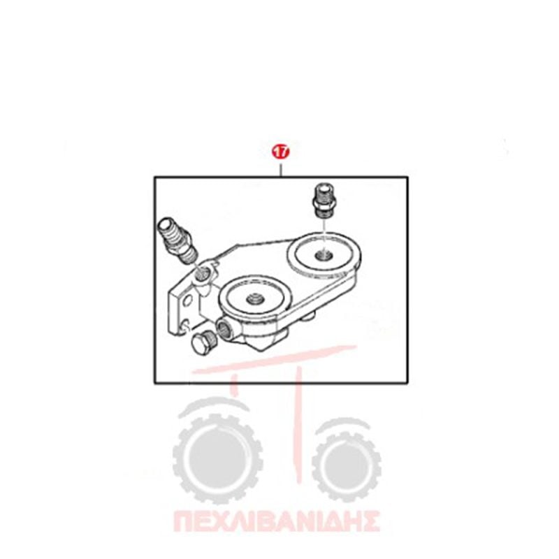 Διπλή Bάση φίλτρων κινητήρα MF 5400-5400-6400-7400-8100-8200