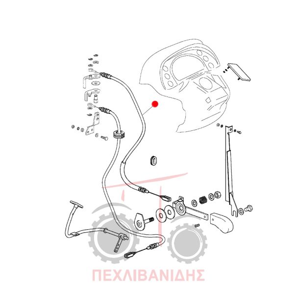 Ντίζα γκαζιού χειρόγκαζου Massey Ferguson 3300