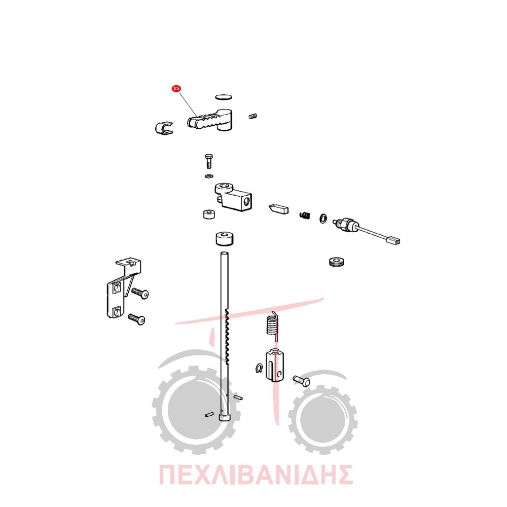 Χερούλι χειρόφρενου Massey Ferguson 3300-3400
