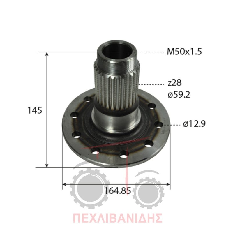 Βάση ημιαξονίου μπροστά - πίσω διαφορικού Massey Ferguson 174-290-698-699