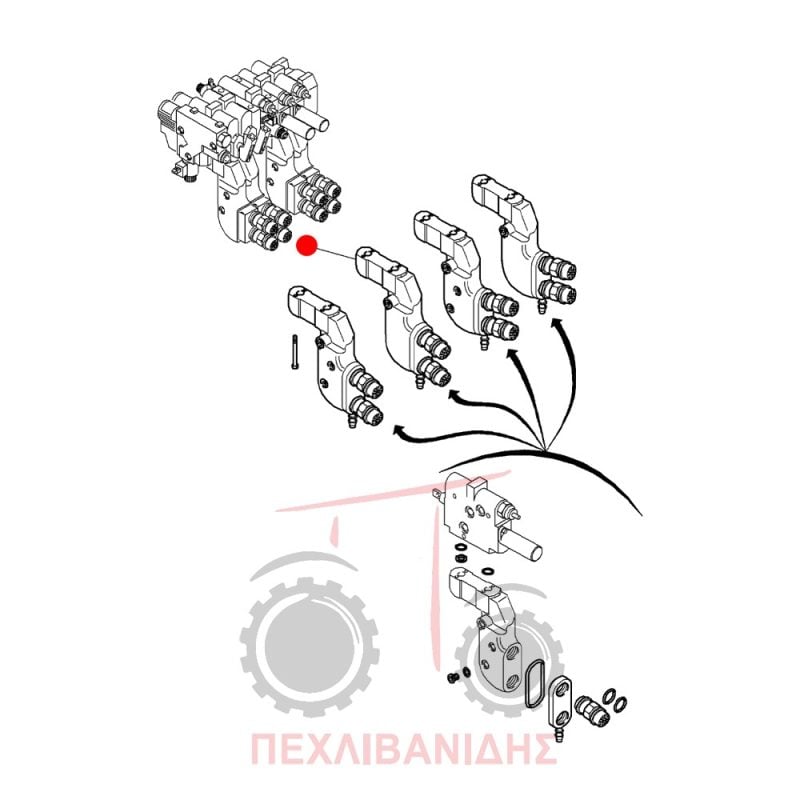 Ταχυσύνδεσμος υδραυλικού Massey Ferguson 5400-6400-6600-7400-7600