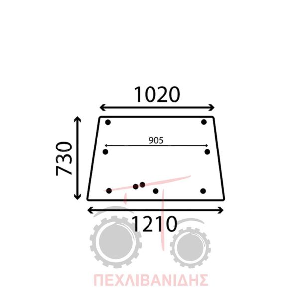 Τζάμι παραθύρου Massey Ferguson 1014-675-690-698-699
