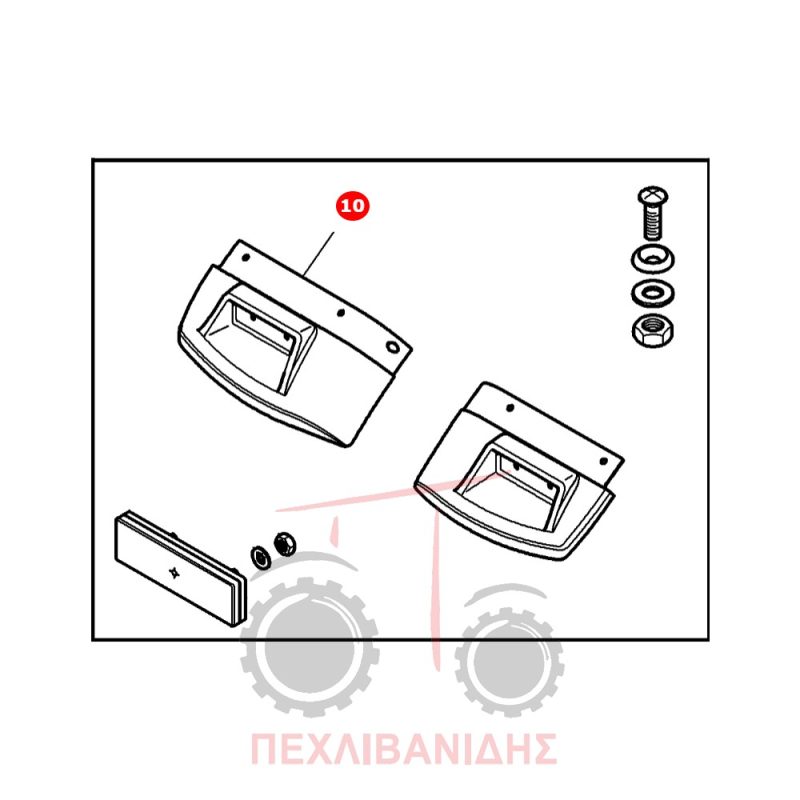 Αριστερή προέκταση φτερού Massey Ferguson 3635-3645-3655-3660