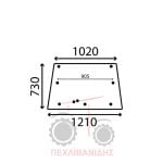 Τζάμι παραθύρου Massey Ferguson 1014-675-690-698-699 Τζάμι παραθύρου Massey Ferguson 1014-675-690-698-699