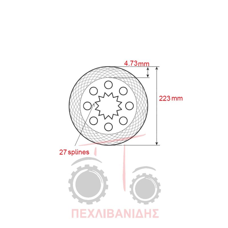 Δίσκος φρένων Massey Ferguson 188-290-390-590-690