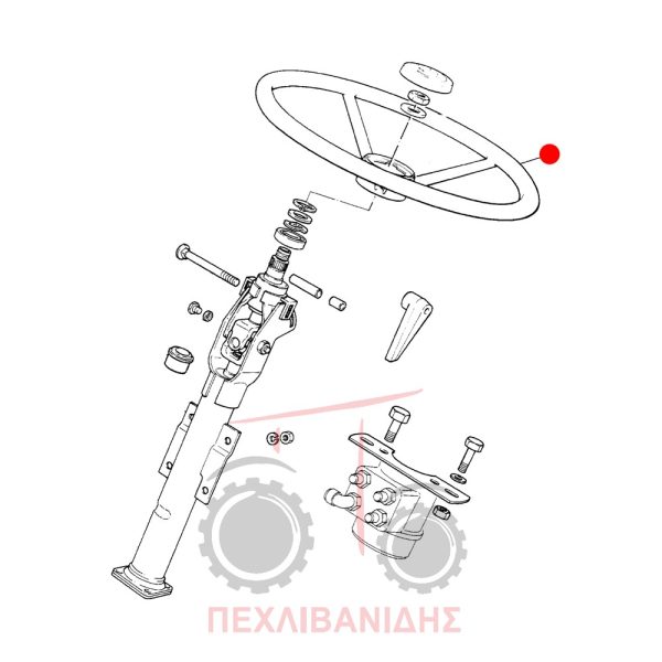 Βολάν τιμονιού πολύσφηνο Massey Ferguson 390-398