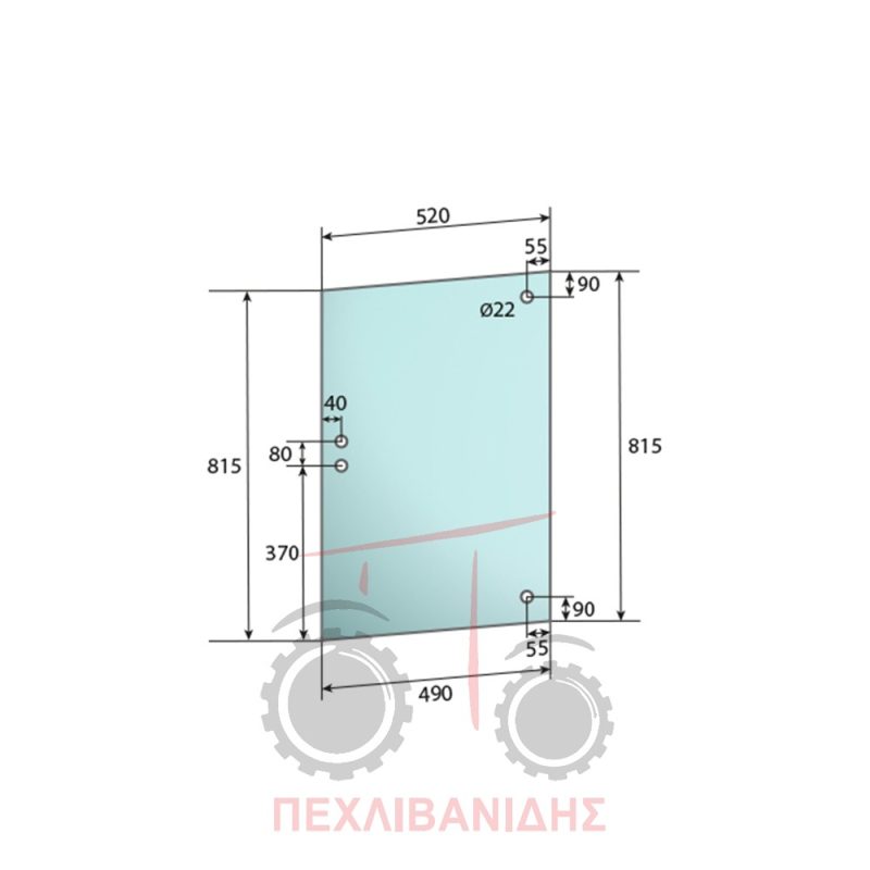 Πλαϊνό τζάμι Massey Ferguson 274-284-294-1014-1024