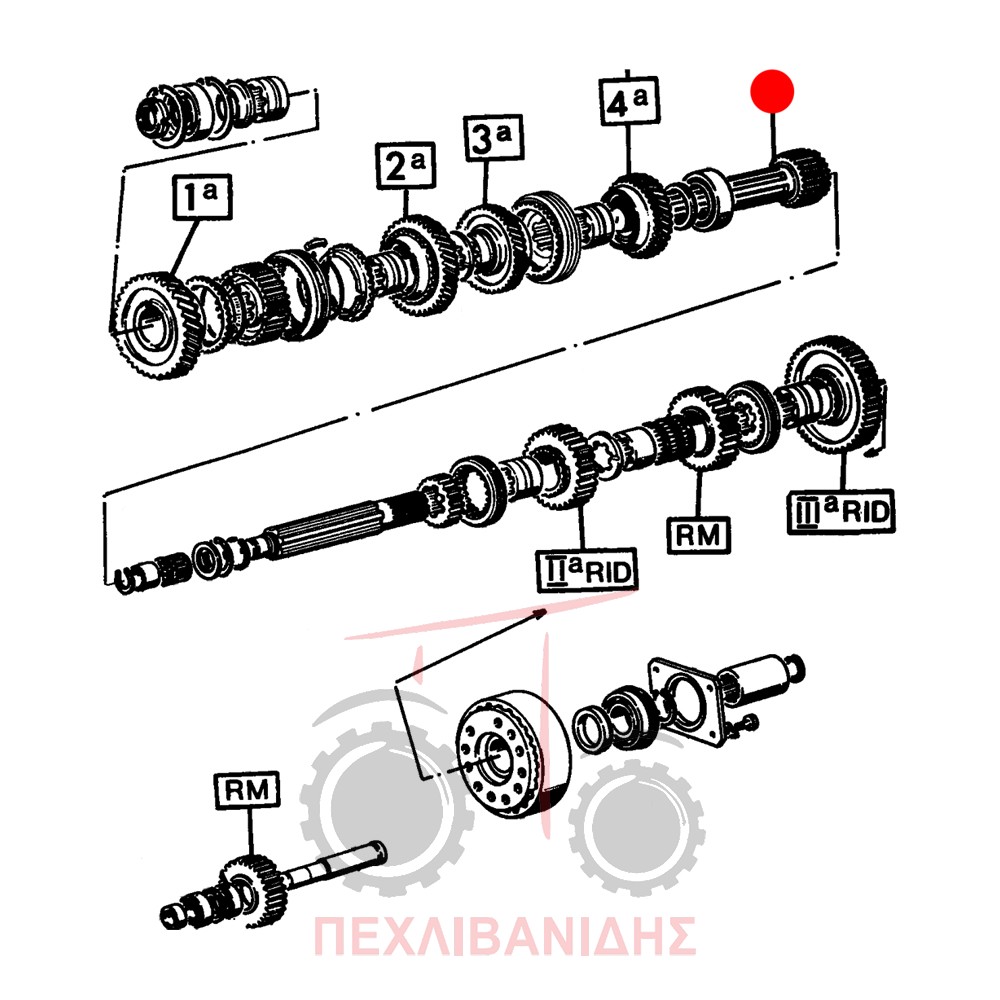 Άξονας σασμάν Landini 10000-12500-13000-14500