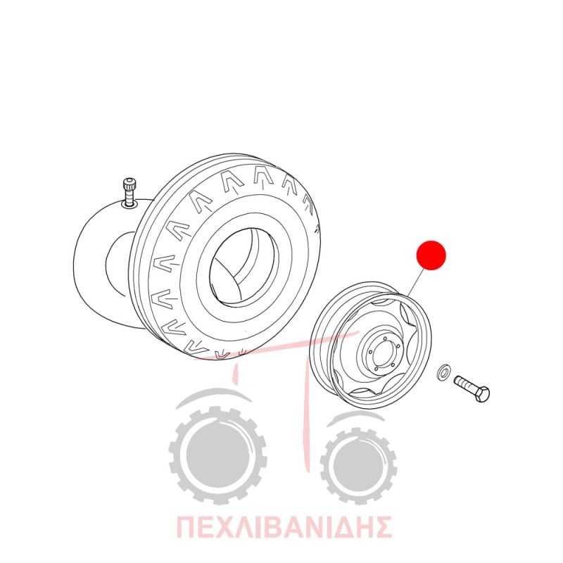 Μπροστά ζάντα 450x16 Landini Advantage-Rex Μπροστά ζάντα 450x16 Landini Advantage-Rex