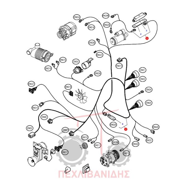 Καλωδίωση μηχανής Massey Ferguson 6465-6475-6480-7465-7475-7480