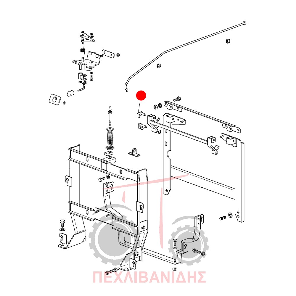 Πάνω πείρος μεντεσέ καπό Massey Ferguson 3300-3400