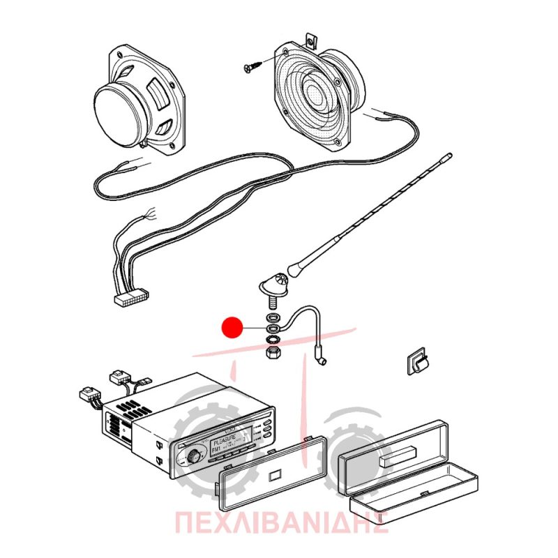 Καλώδιο ραδιοφώνου Massey Ferguson 5400-5600-6400-6600-7400-7600-8400 Καλώδιο ραδιοφώνου Massey Ferguson 5400-5600-6400-6600-7400-7600-8400