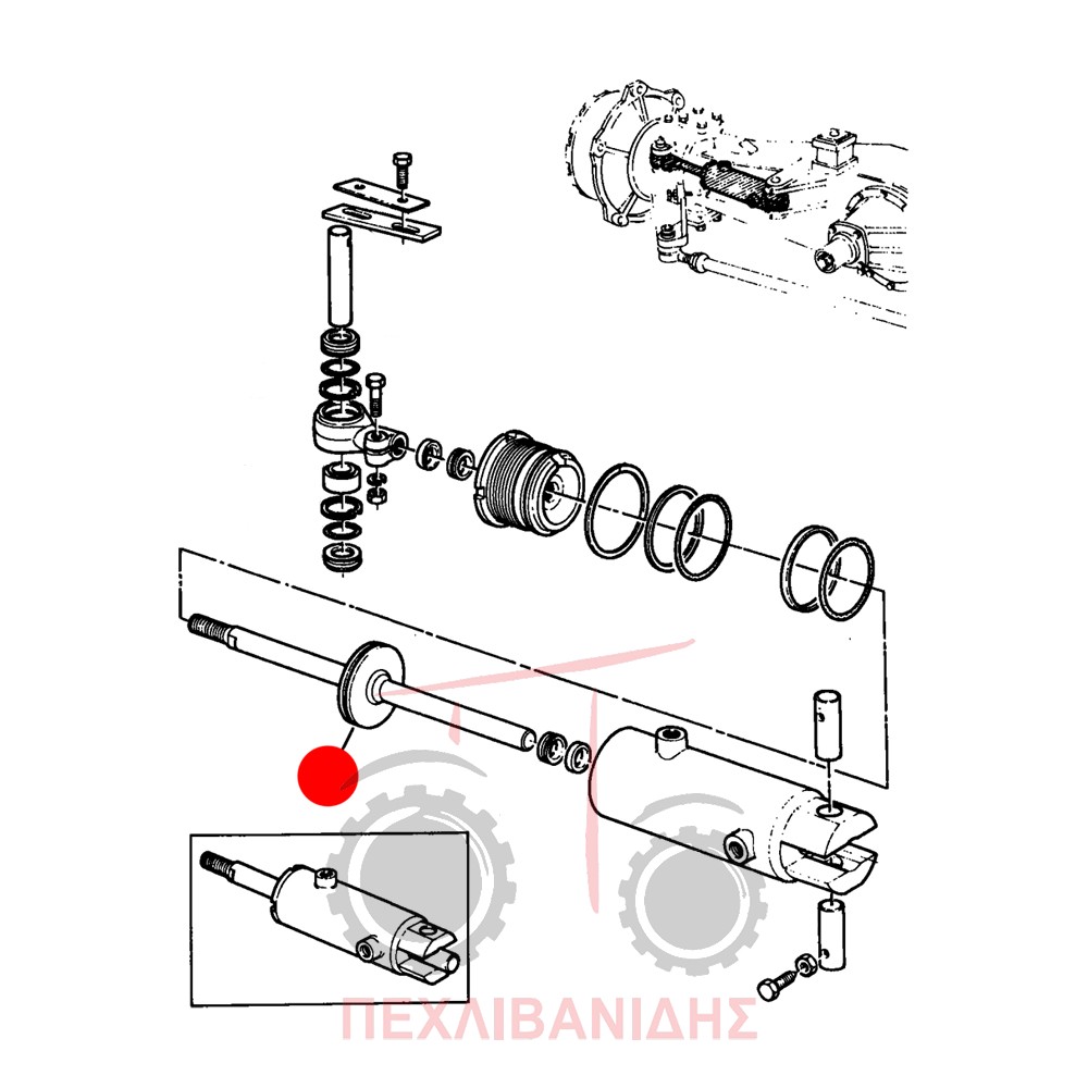 Βάκτρο μπουκάλας τιμονιού Landini 12500-14500-16000