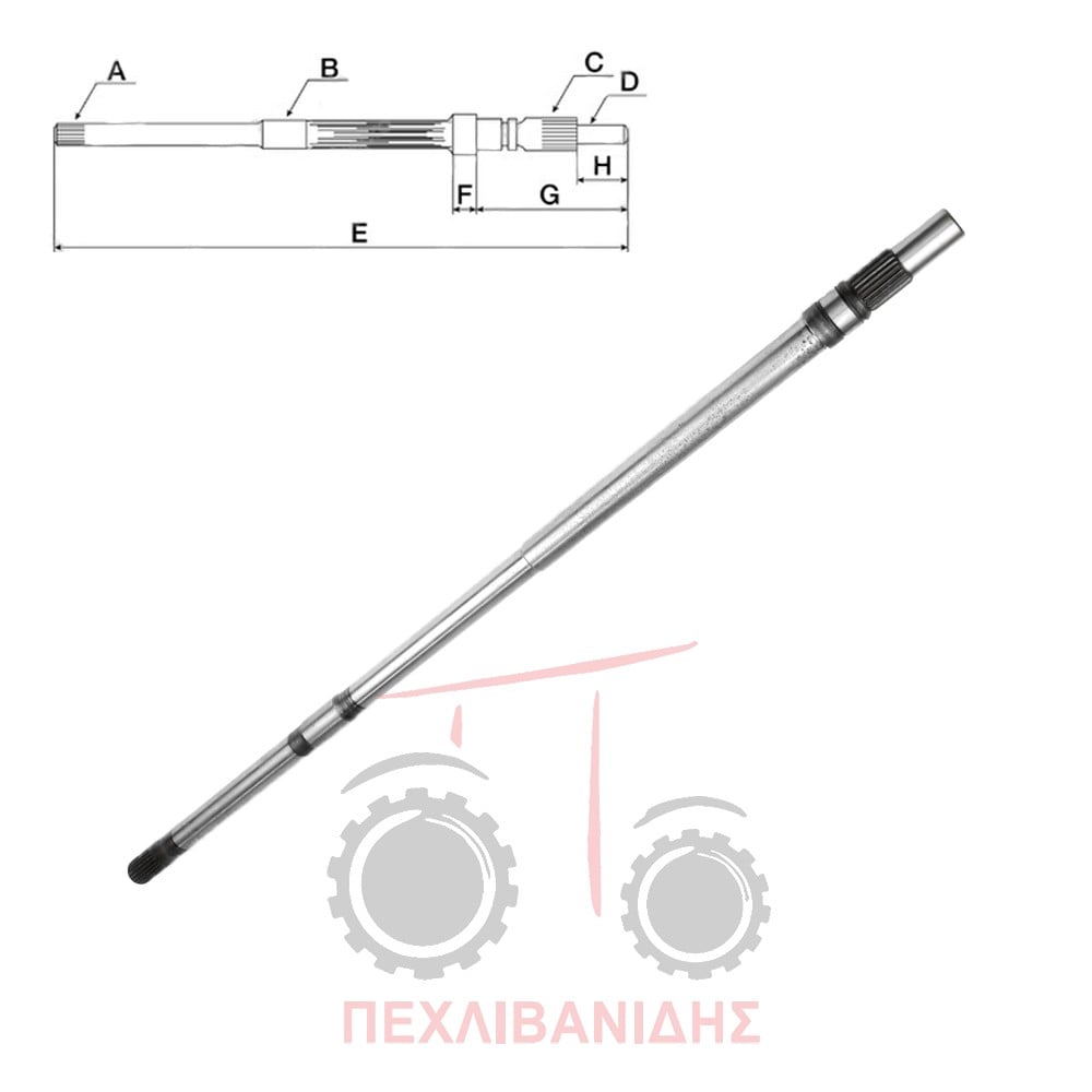 Άξονας PTO μέσα σασμάν Ford 5640-7740-7840