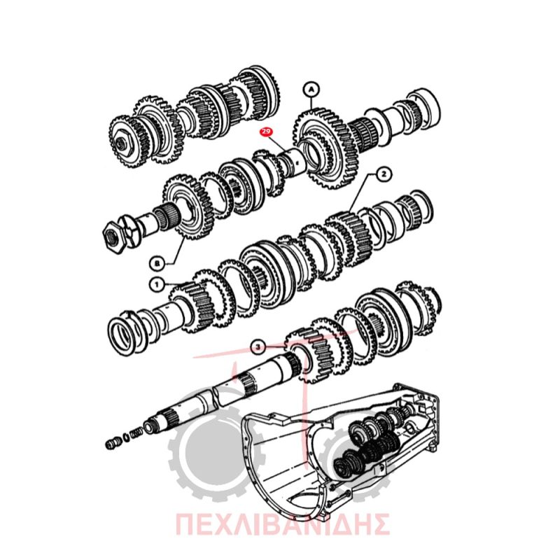 Δαχτυλίδι σασμάν AB Massey Ferguson 3080-3125