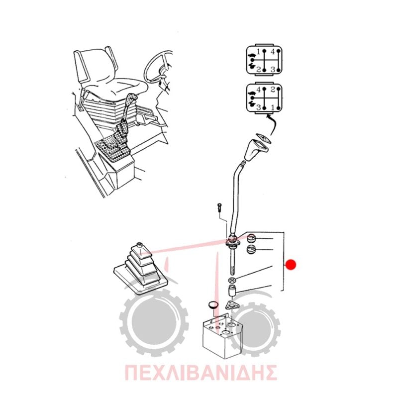 Λεβιές ταχυτήτων Massey Ferguson 6110 - 6140