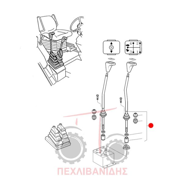 Λεβιές ταχυτήτων Massey Ferguson 6190