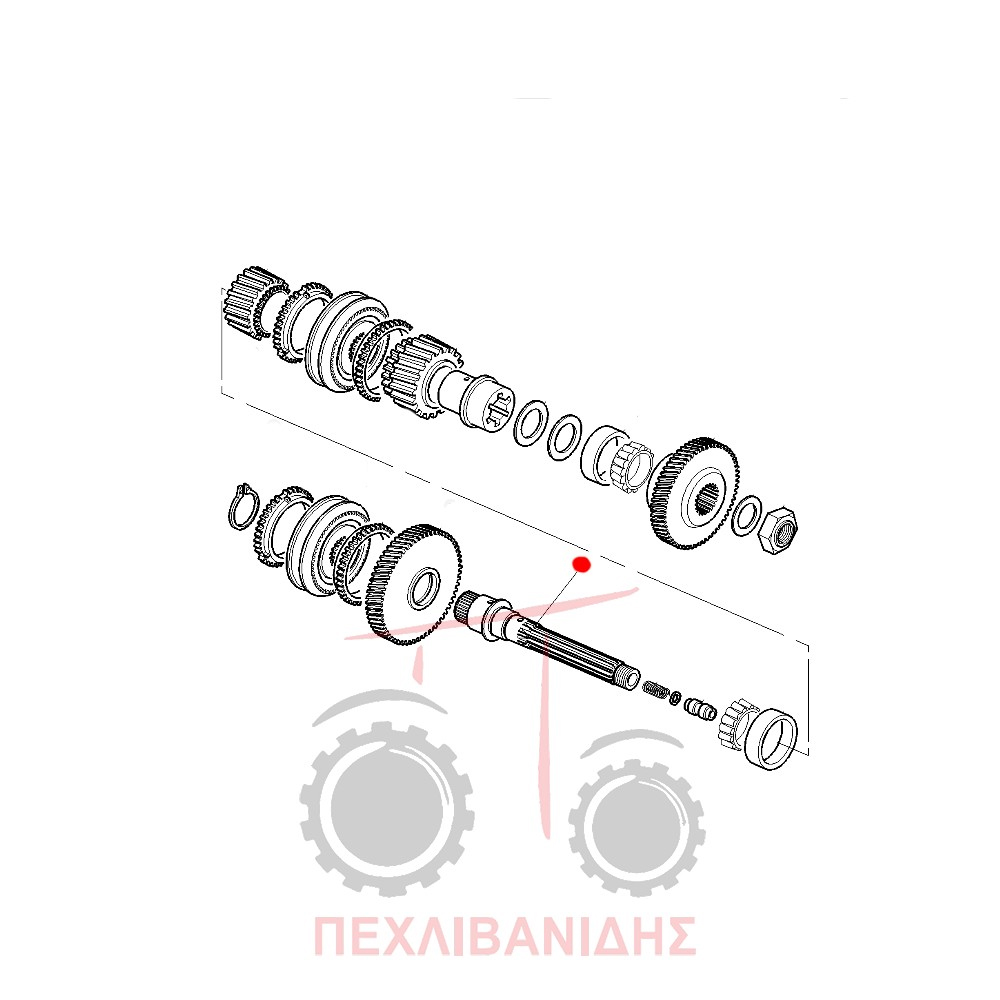 Άξονας σασμάν κάτω Massey Ferguson 6485-6490-6495-8220-8250