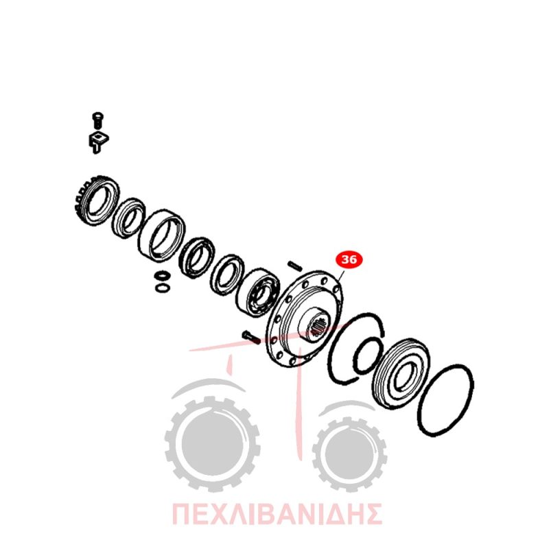 Μεγάλο καπάκι μπροστά κορώνας Massey Ferguson 6400-7400 Μεγάλο καπάκι μπροστά κορώνας Massey Ferguson 6400-7400