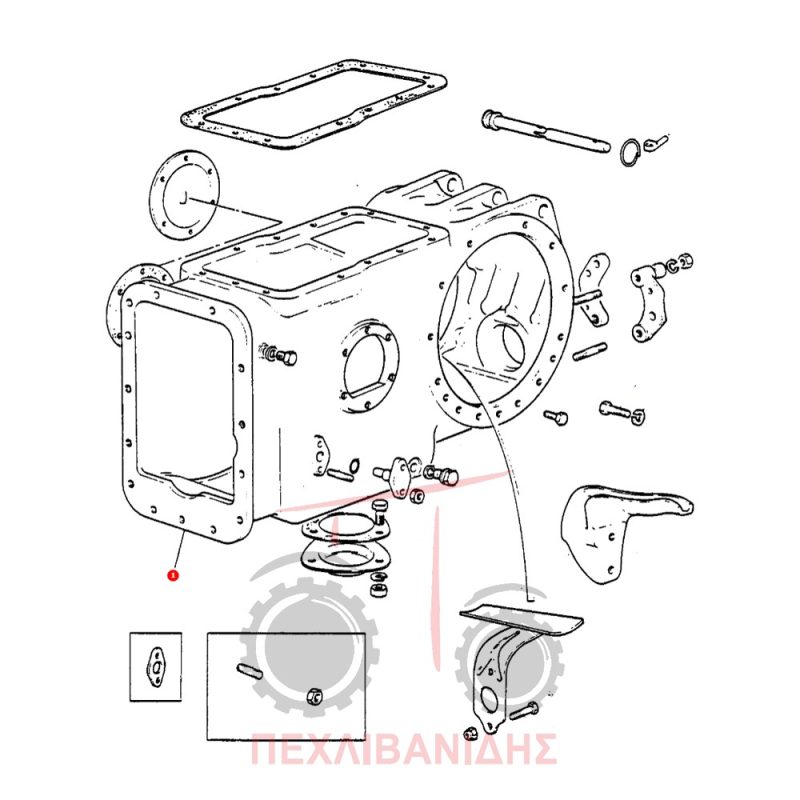 Κουτί πίσω διαφορικού Massey Ferguson 135-240-188-290
