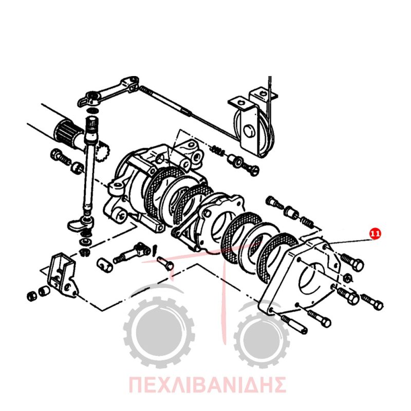 Πλάκα πίσω χειρόφρενου Massey Ferguson 2640-2680-3690-8160