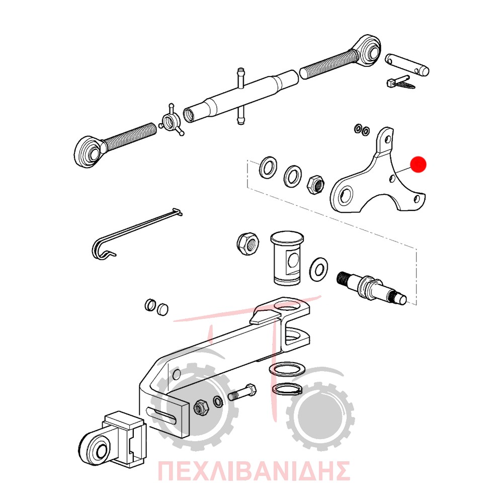 Δεξιά πλάκα πείρου λάμας υδραυλικού Massey Ferguson 3400
