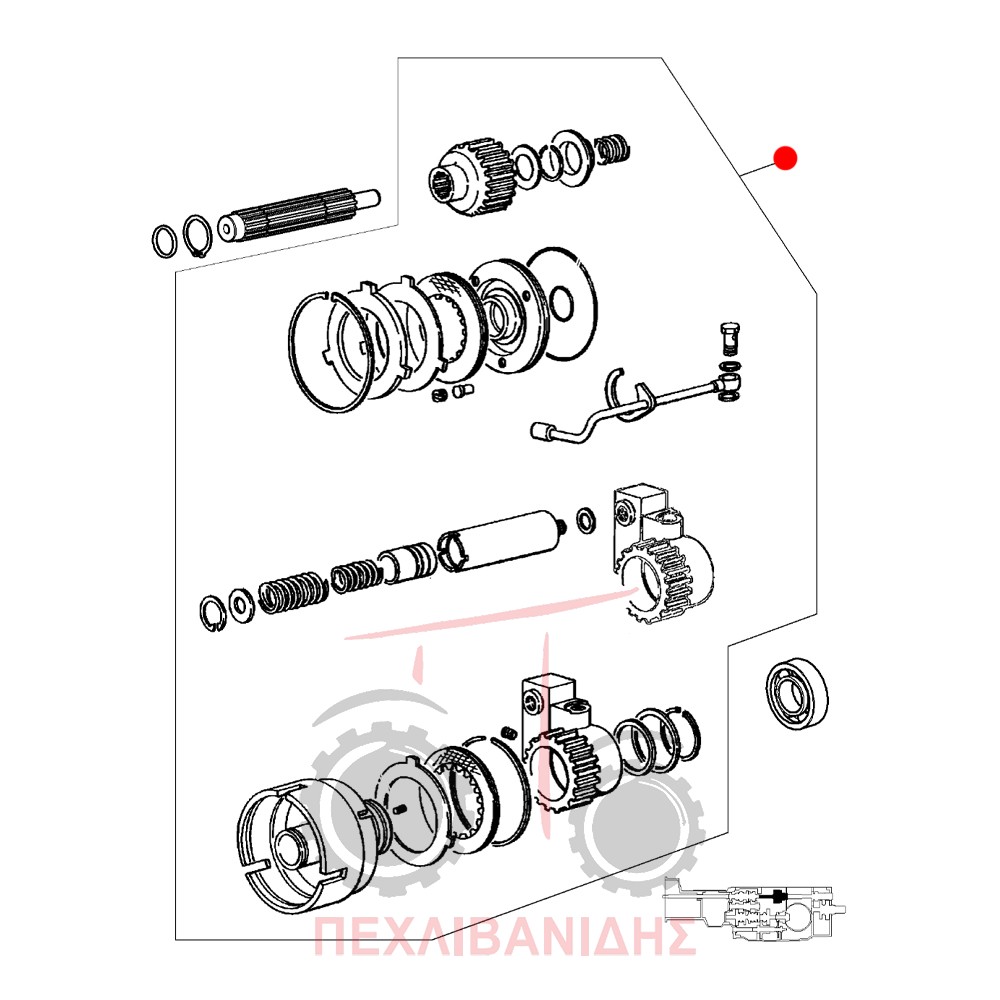 Καμπάνα PTO κομπλέ Massey Ferguson 3300-3400