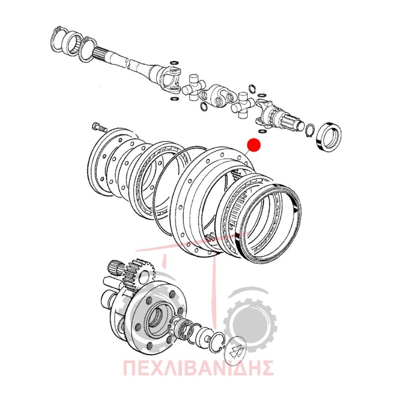 Στεφάνι μειωτήρα μπροστά διαφορικού Massey Ferguson 3300-3400 Στεφάνι μειωτήρα μπροστά διαφορικού Massey Ferguson 3300-3400