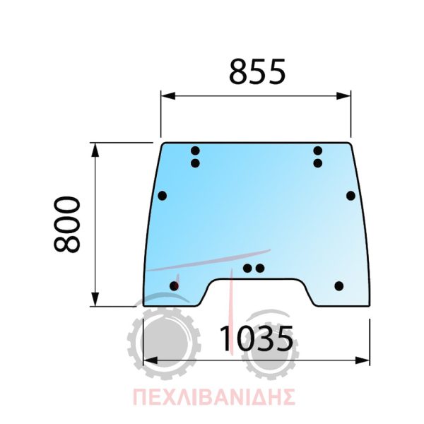 Μπροστά τζάμι ανοιγόμενο Landini Rex