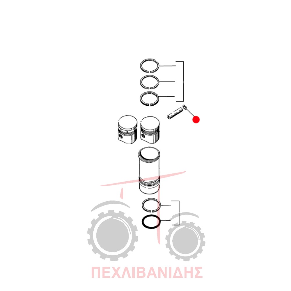Ασφάλεια πείρου μηχανής Massey Ferguson 1300