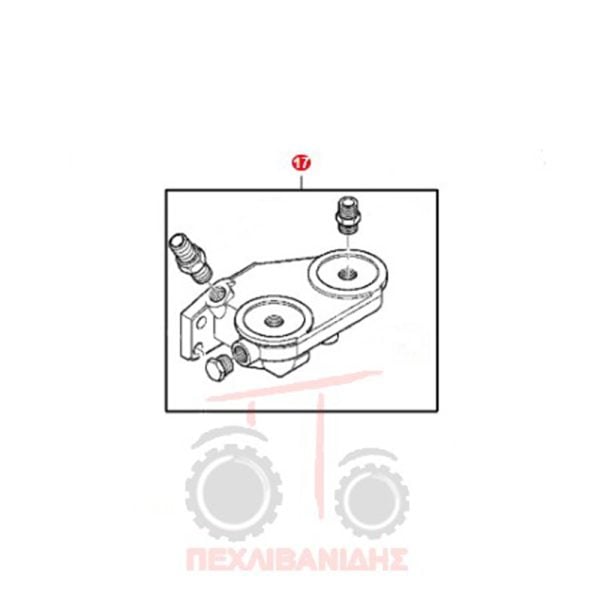 Διπλή Bάση φίλτρων κινητήρα MF 5400-5400-6400-7400-8100-8200