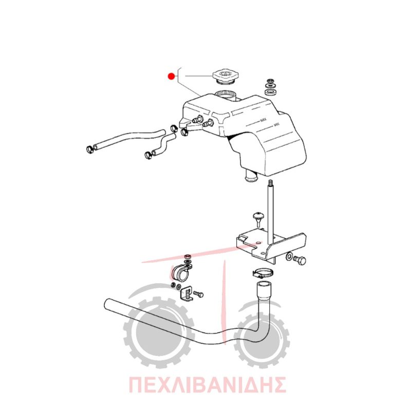 Δοχείο νερού μηχανής Massey Ferguson 3300