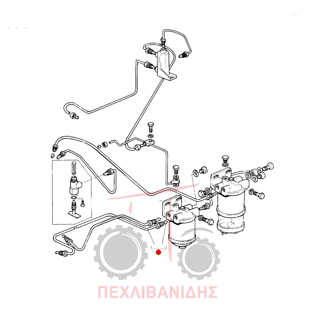 Σωληνάκι φίλτρου πετρελαίου Massey Ferguson 135-148-152-240