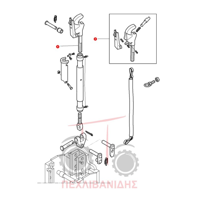 Άκρο ραντάρ χούφτας Cat 3 Massey Ferguson 5400-5600-6400-7600