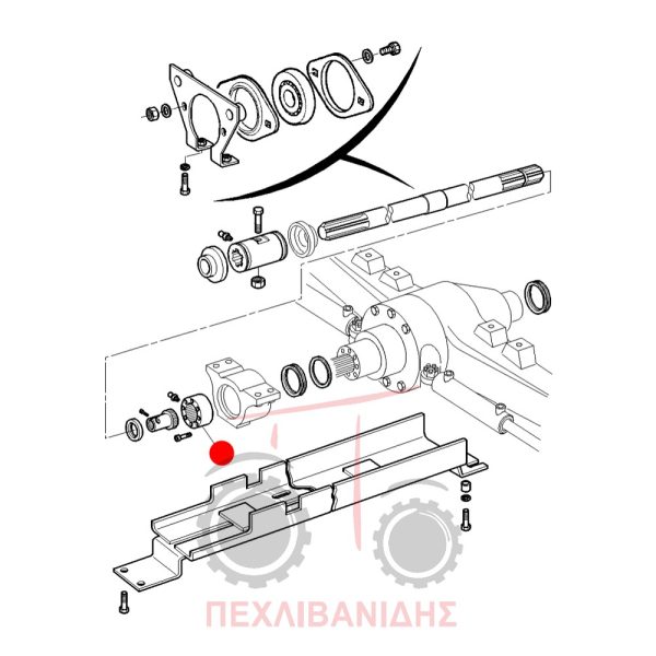 Μούφα πηνίου μπροστά διαφορικού Massey Ferguson 8170-8180