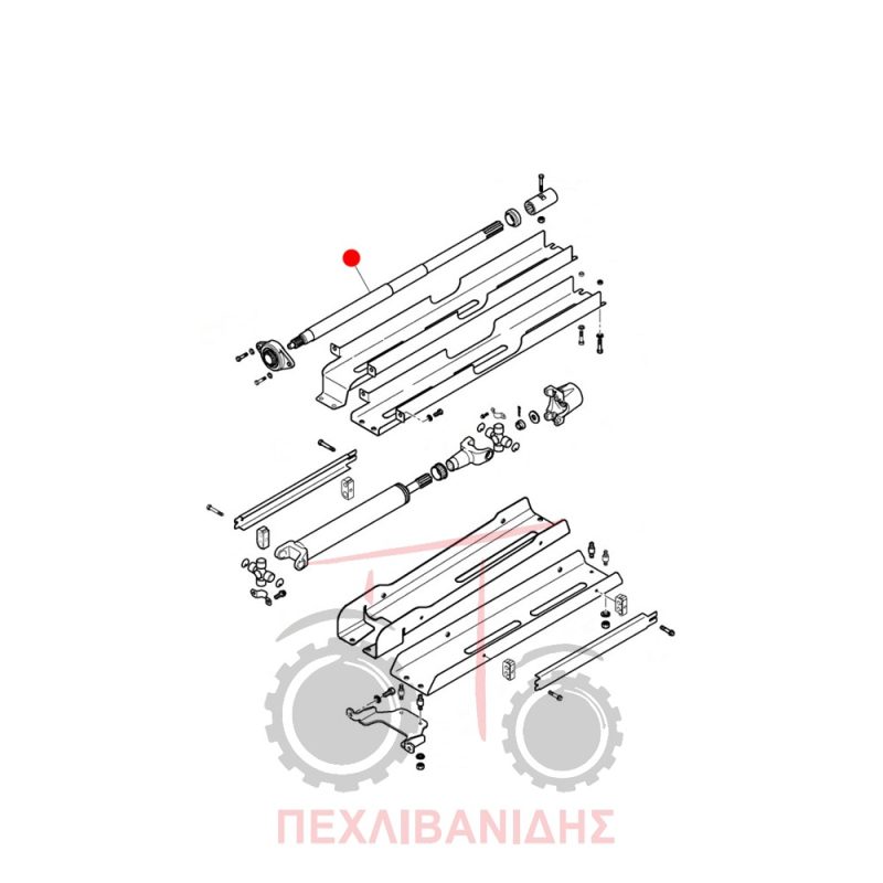 Άξονας μεσαίας τριβής Massey Ferguson 5470-5480-6460-6480 Άξονας μεσαίας τριβής Massey Ferguson 5470-5480-6460-6480