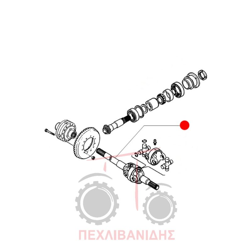 Ημιαξώνειο διαφορικού Massey Ferguson 240-253-410-2615 Ημιαξώνειο διαφορικού Massey Ferguson 240-253-410-2615