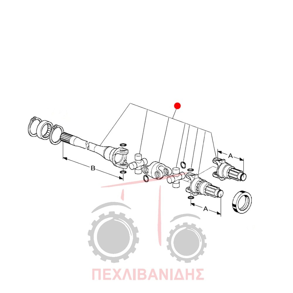 Ημιαξόνιο διαφορικού Massey Ferguson 3300F-3400F