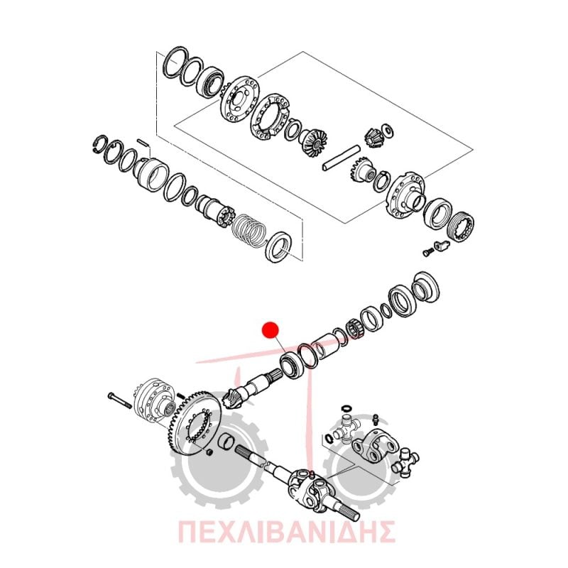 Ρουλεμάν πηνίου μπροστά διαφορικού Massey Ferguson 3080-3125-6160-3690