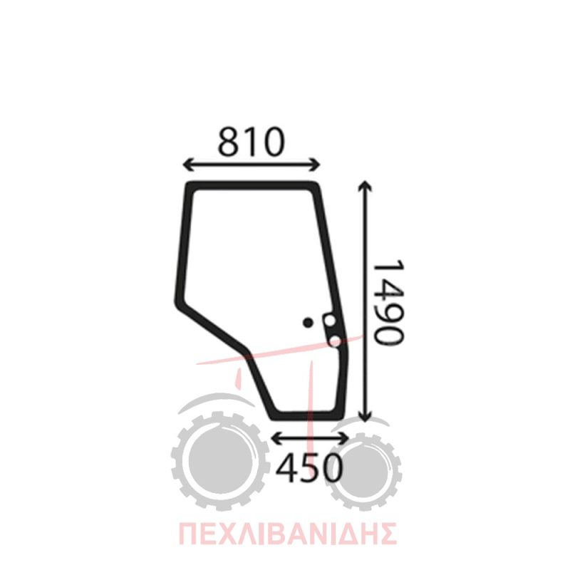 Τζάμι πόρτας Massey Ferguson 6100-8100-8200