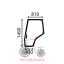 Αριστερό τζάμι πόρτας Massey Ferguson 5400-6400-7400-8400