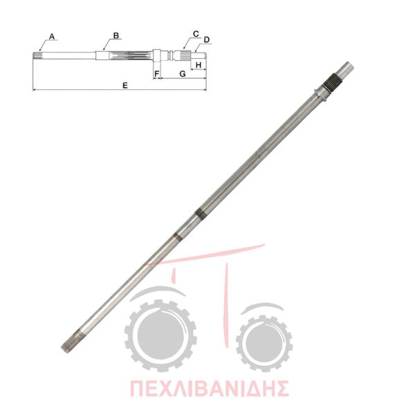 Άξονας PTO μέσα σασμάν Ford 6610-7610