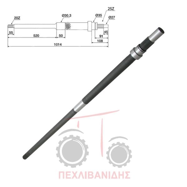Άξονας PTO μέσα σασμάν Ford 5000-6610-7000