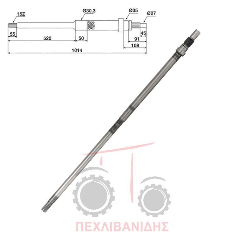 Άξονας PTO μέσα σασμάν Ford 5000-6600 Άξονας PTO μέσα σασμάν Ford 5000-6600